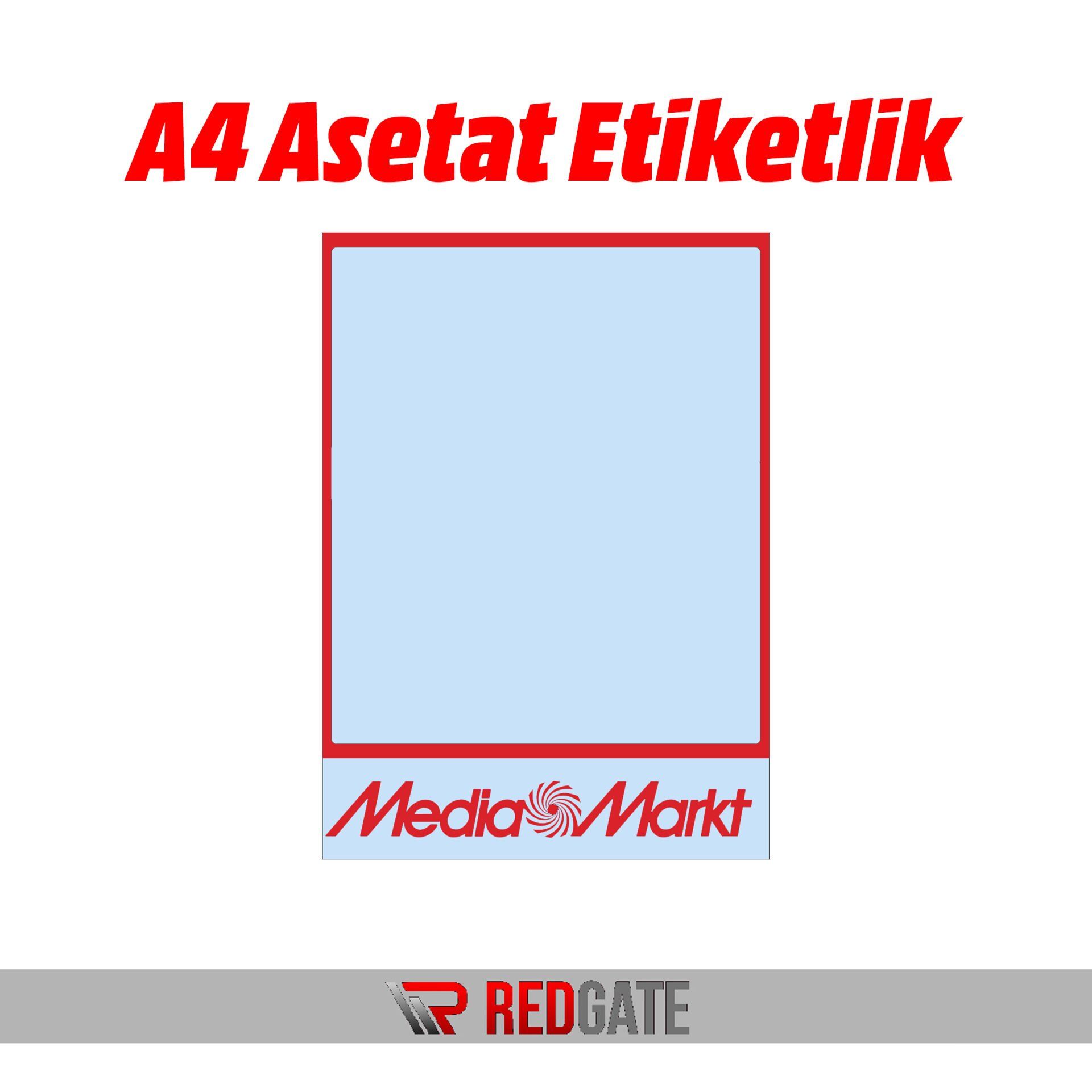 A4 Logolu Asetat Şeffaf