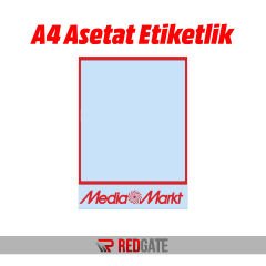 A4 Logolu Asetat Şeffaf
