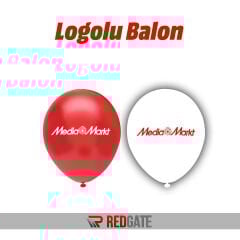 Logolu Beyaz-Kırmızı Balon 500 adet