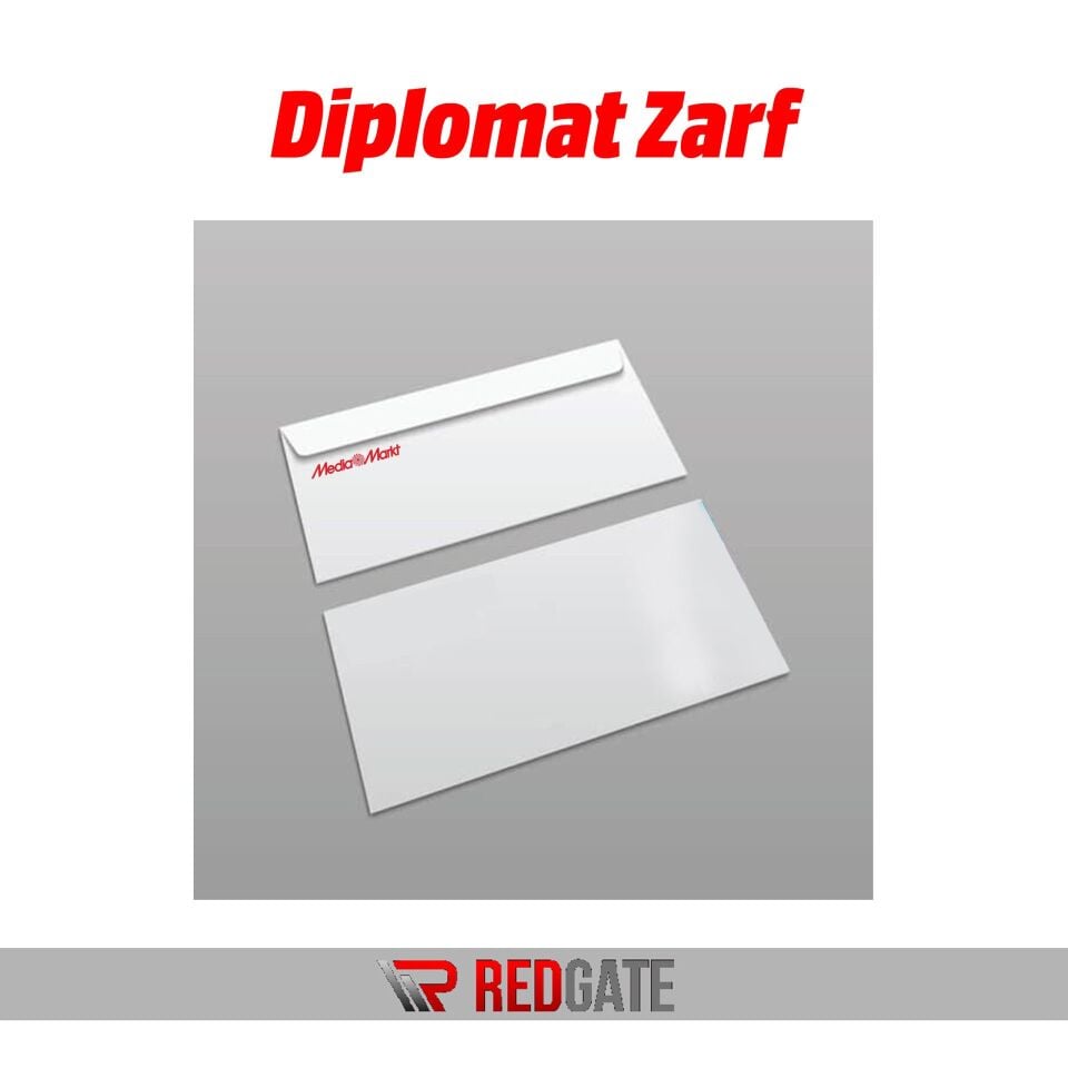 Diplomat Zarf 10,5x24 cm Penceresiz Renkli Baskı