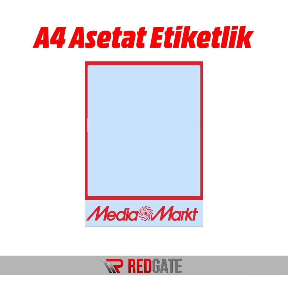A3 Logolu Asetat Şeffaf